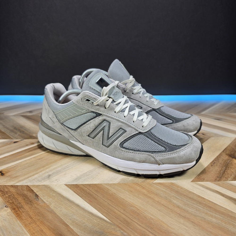 New Balance 990v5 Men's 11 D Gray Made in USA Suede Running Sneakers M990GL5